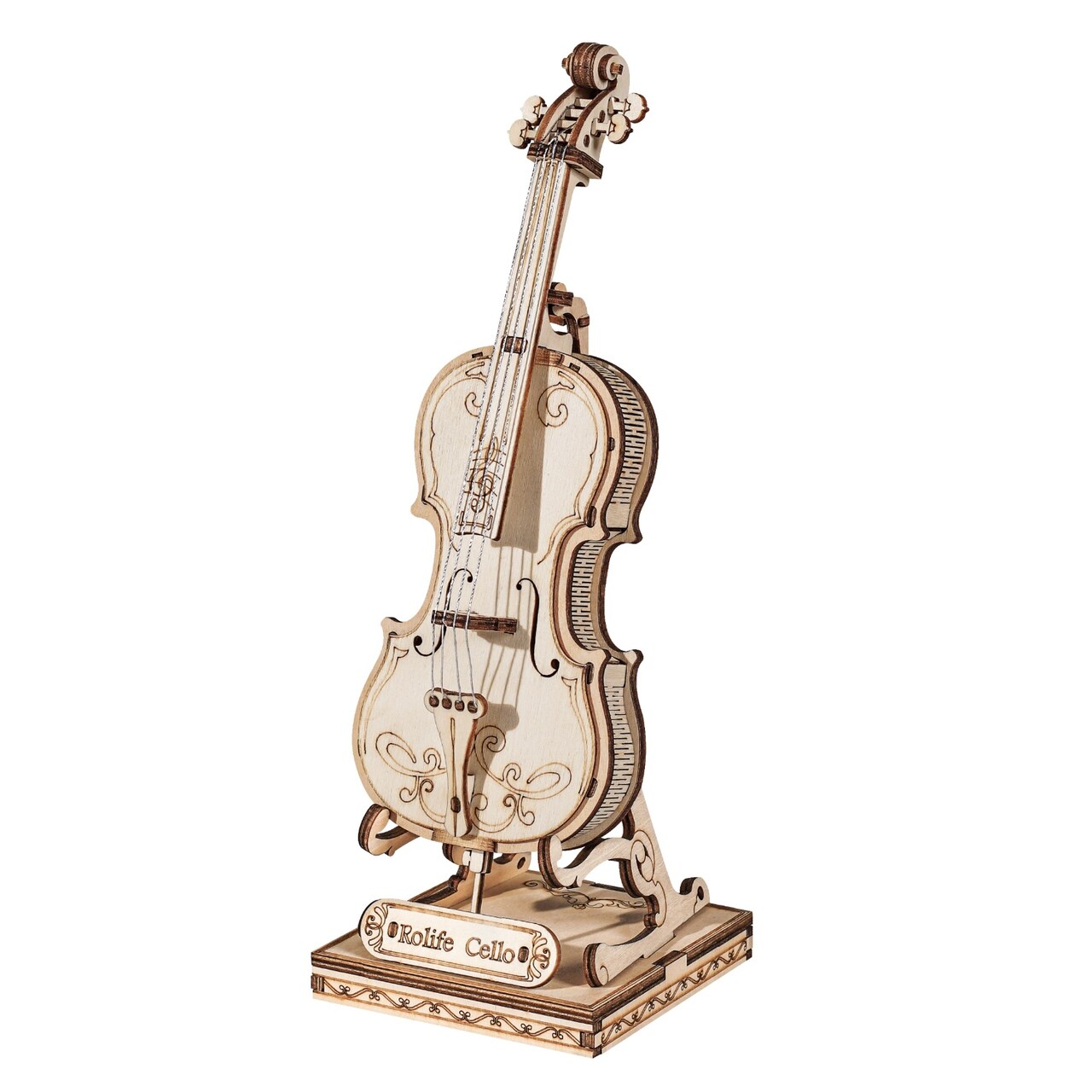 Robotime 3D DIY Wooden Musical Instrument - TG411 Cello Toy Gift for Children Adult